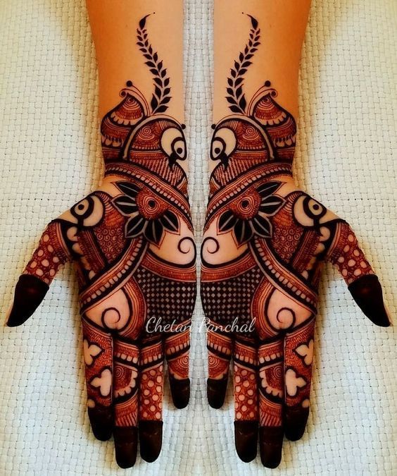 Front Hand Simple Mehndi Design, Front Hand Mehndi Design 64