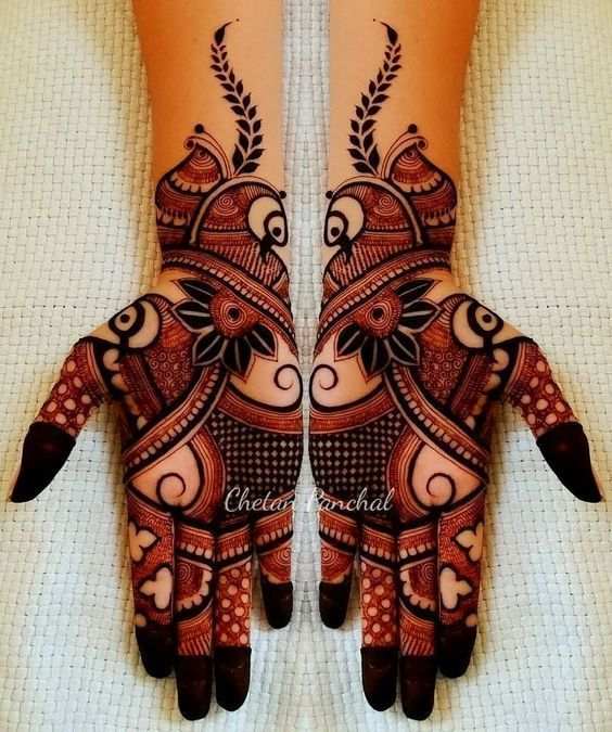 Front Hand Simple Mehndi Design, Front Hand Mehndi Design 64