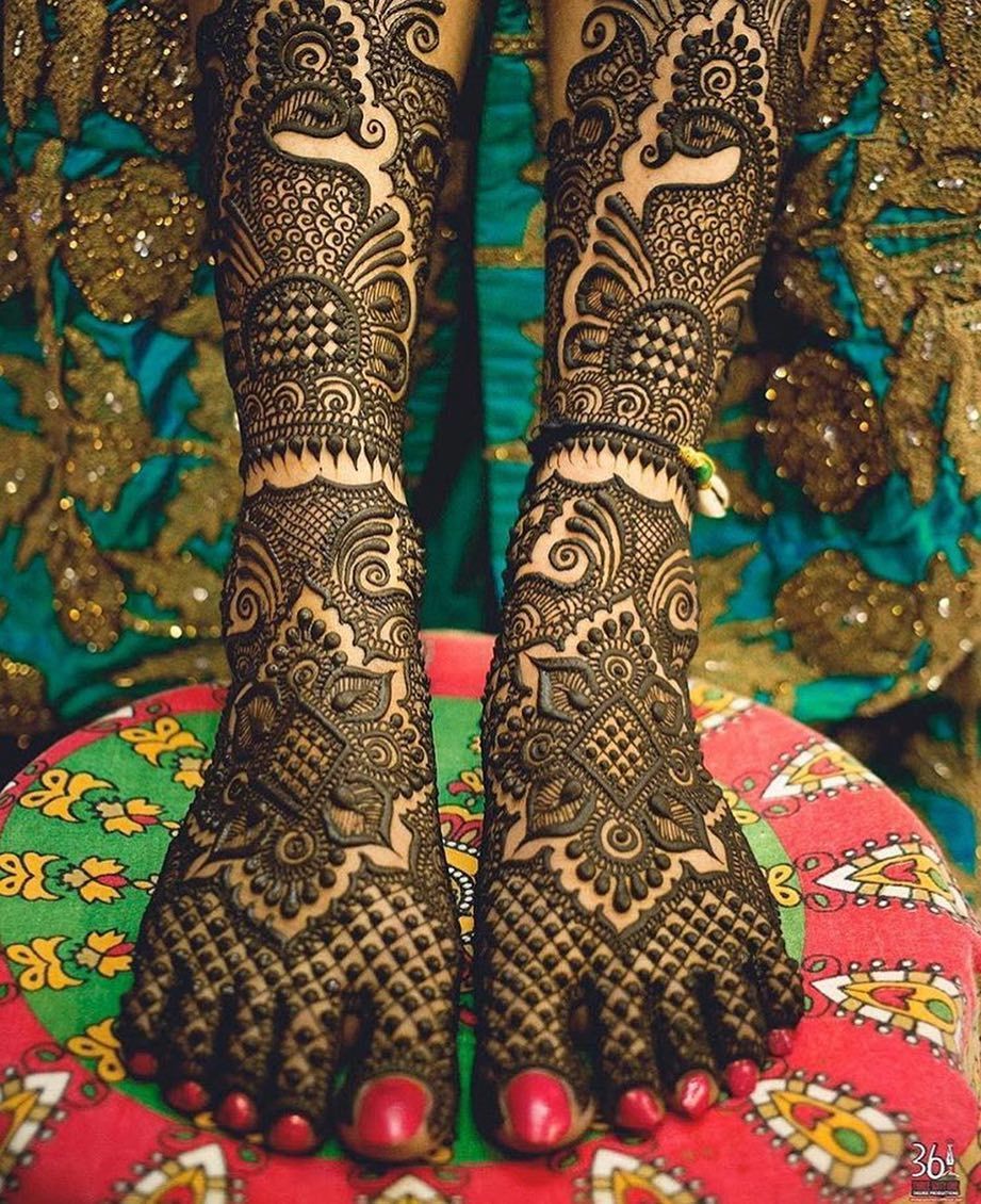 Leg Mehndi Design, Stylish Leg Mehndi Design 45