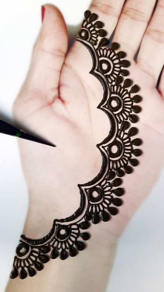 Front Hand Simple Mehndi Design, Front Hand Mehndi Design 58