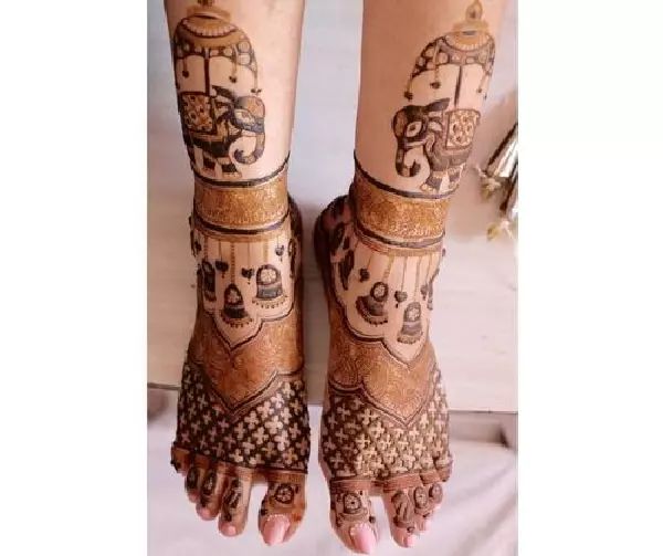 Leg Mehndi Design, Stylish Leg Mehndi Design 59