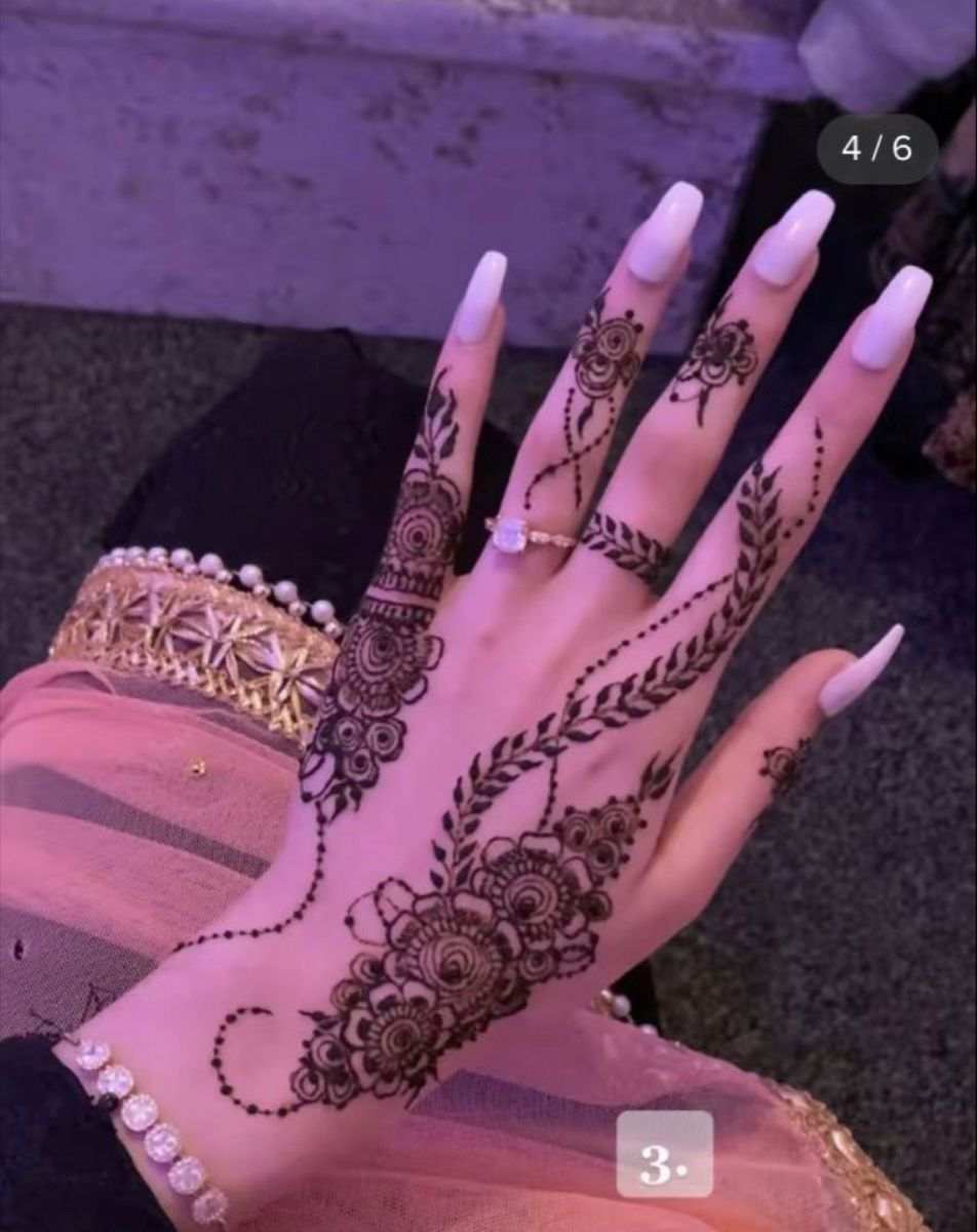 Finger Mehndi Design, Stylish Finger Mehndi Design 49