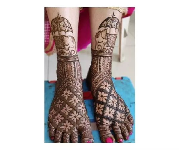 Leg Mehndi Design, Stylish Leg Mehndi Design 55
