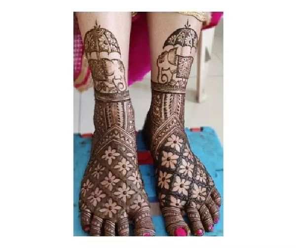 Leg Mehndi Design, Stylish Leg Mehndi Design 55