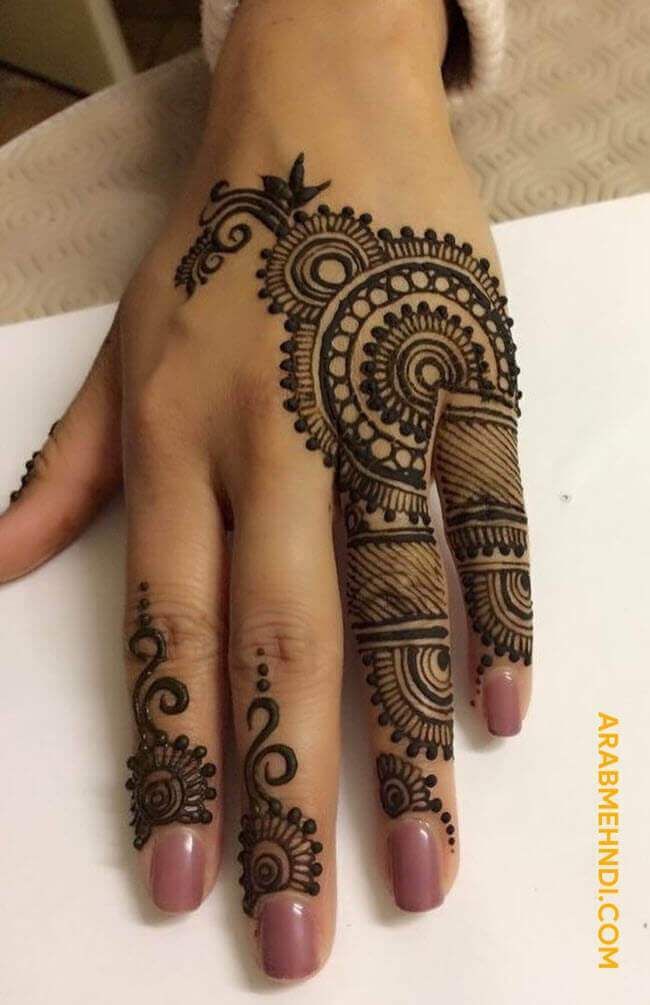 Finger Mehndi Design, Stylish Finger Mehndi Design 38