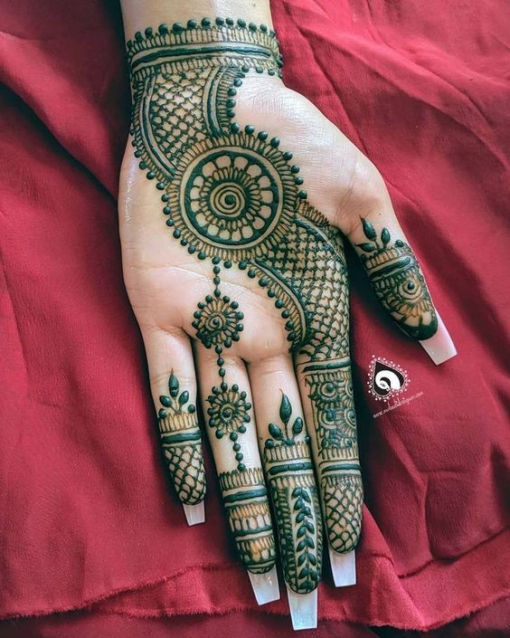 Front Hand Simple Mehndi Design, Front Hand Mehndi Design 80
