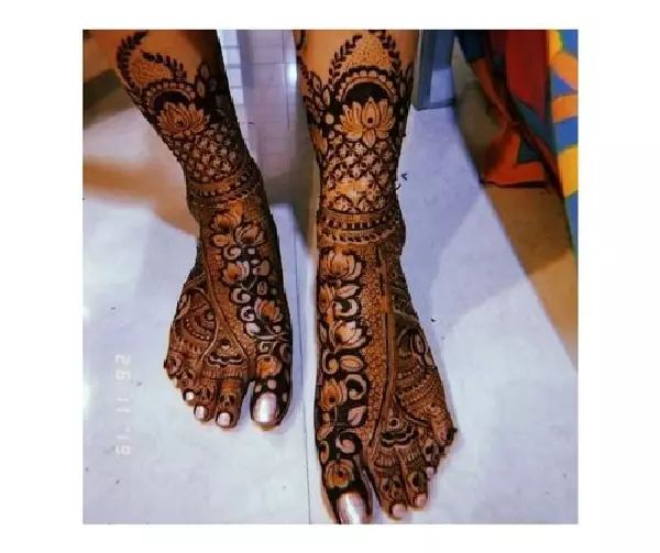 Leg Mehndi Design, Stylish Leg Mehndi Design 83