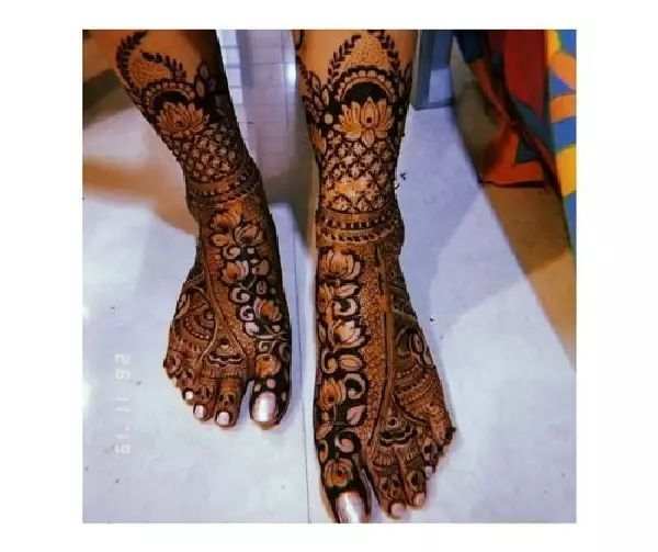 Leg Mehndi Design, Stylish Leg Mehndi Design 83