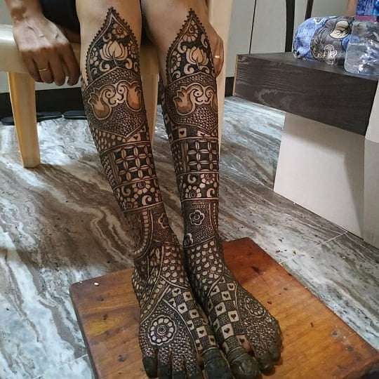 Leg Mehndi Design, Stylish Leg Mehndi Design 8