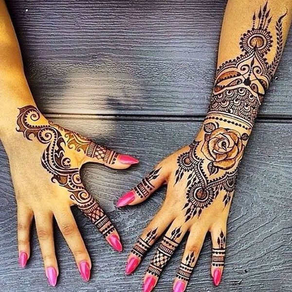 Back Hand Mehndi Design, Stylish Back Hand Mehndi Designs 31