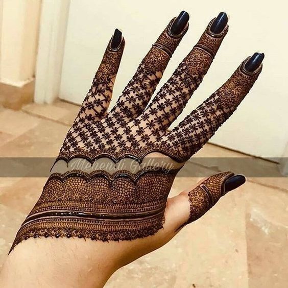 Back Hand Mehndi Design, Stylish Back Hand Mehndi Designs 11