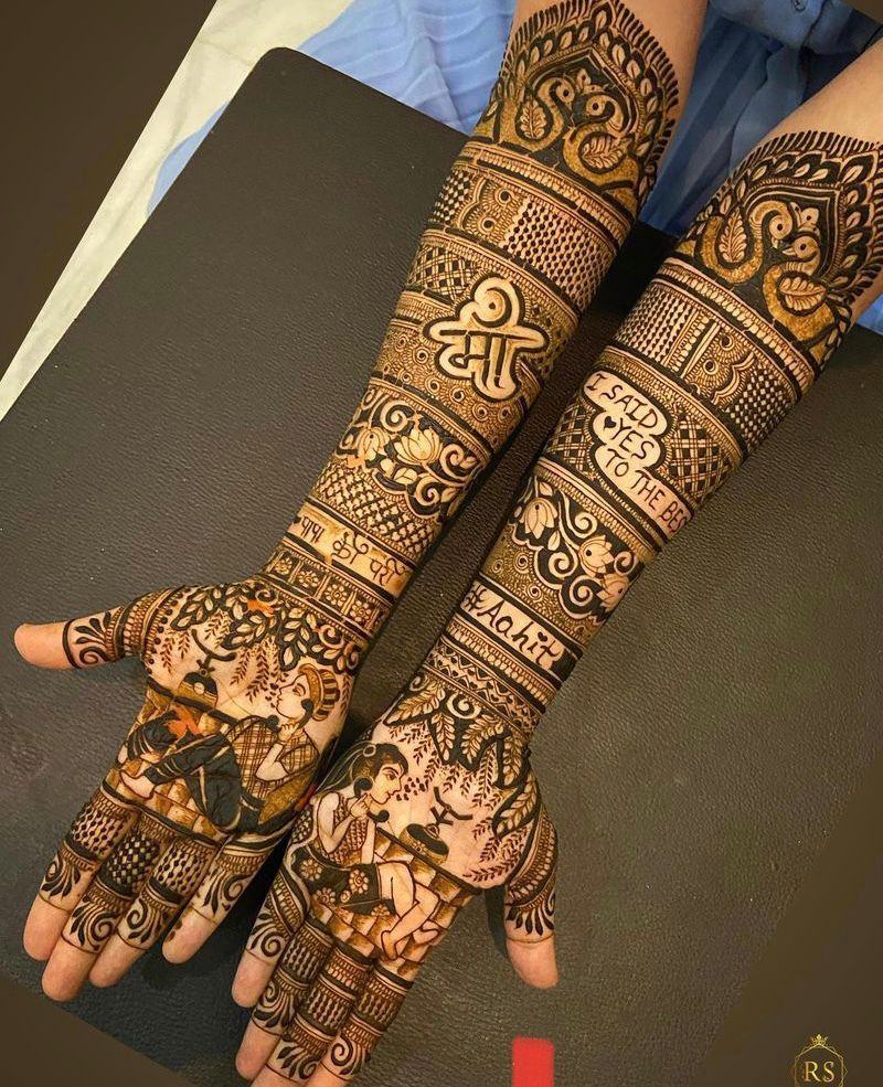 Full Hand Mehndi Design, Stylish Full Hand Mehndi Design 16