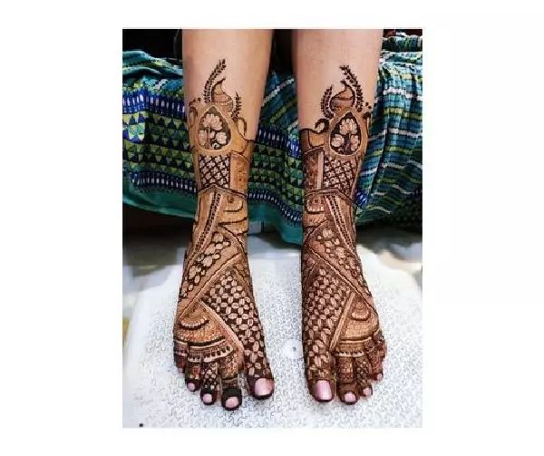 Leg Mehndi Design, Stylish Leg Mehndi Design 36