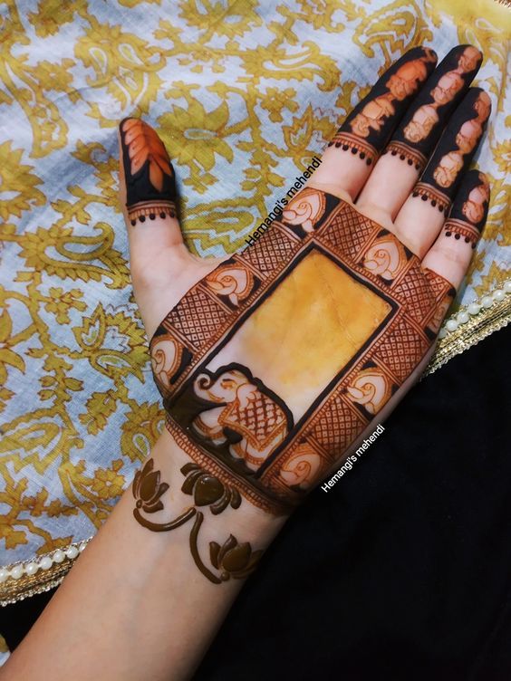 Front Hand Simple Mehndi Design, Front Hand Mehndi Design 81