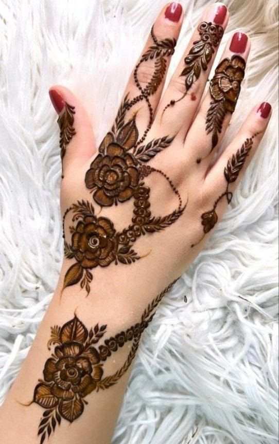 Finger Mehndi Design, Stylish Finger Mehndi Design 1