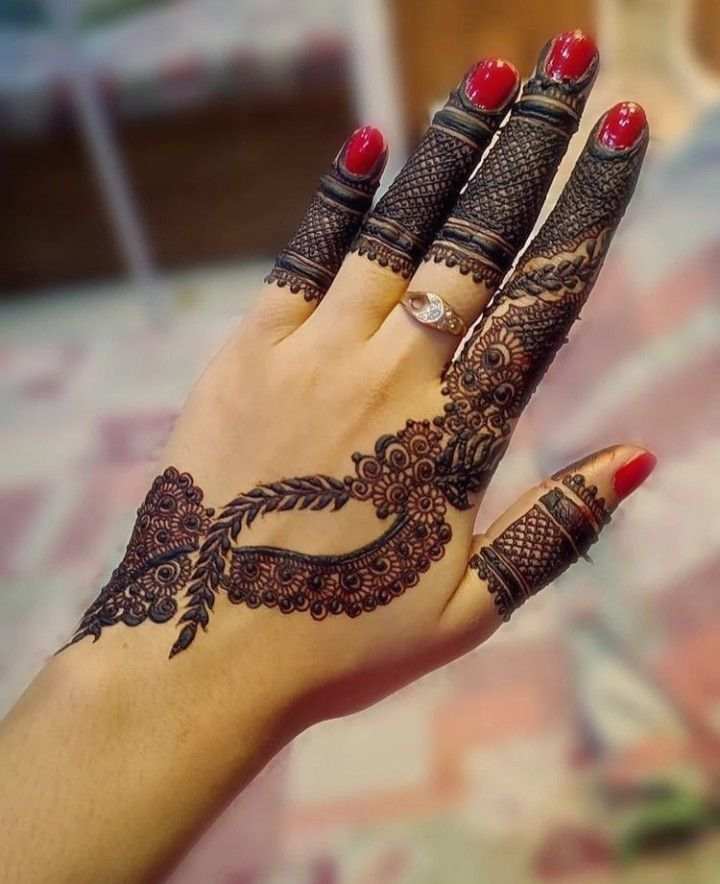 Finger Mehndi Design, Stylish Finger Mehndi Design 5