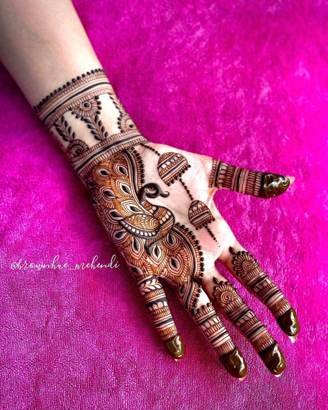 Front Hand Simple Mehndi Design, Front Hand Mehndi Design 24