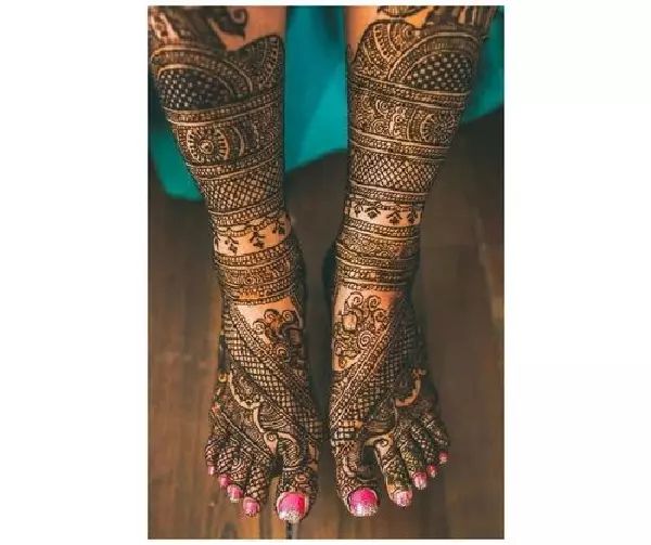 Leg Mehndi Design, Stylish Leg Mehndi Design 85
