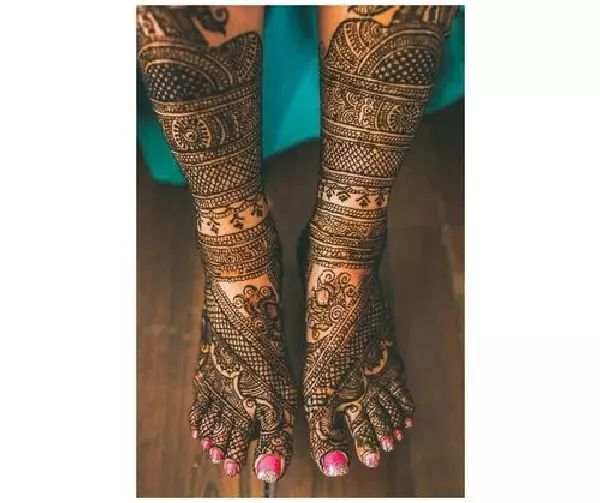 Leg Mehndi Design, Stylish Leg Mehndi Design 85