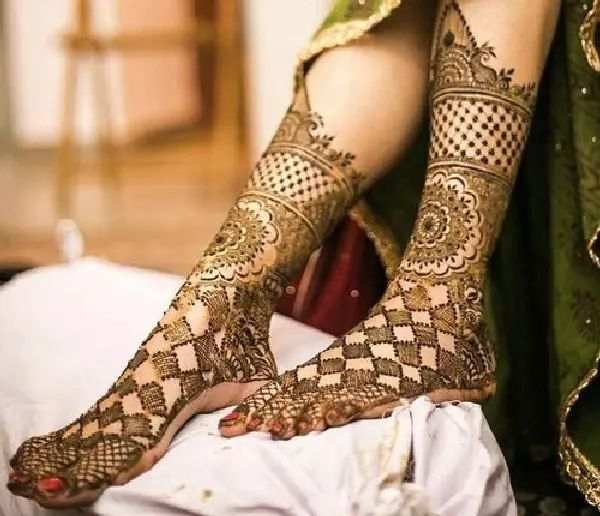 Leg Mehndi Design, Stylish Leg Mehndi Design 60