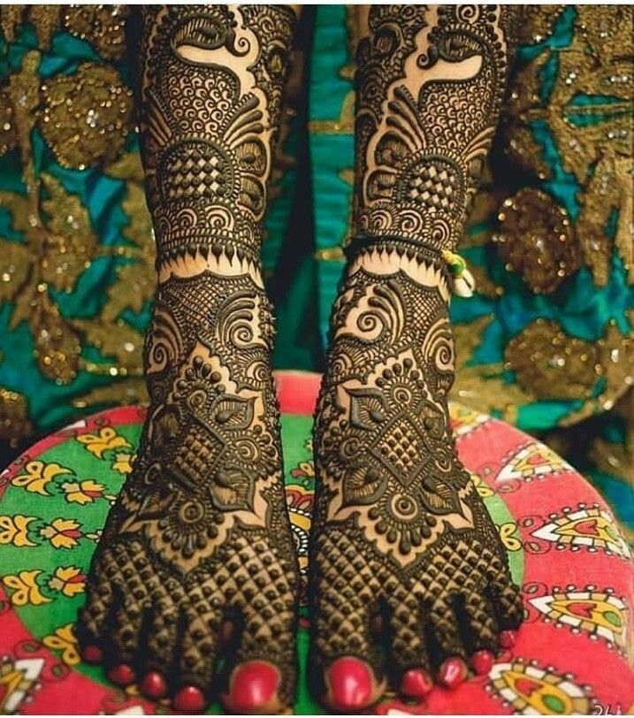 Leg Mehndi Design, Stylish Leg Mehndi Design 16