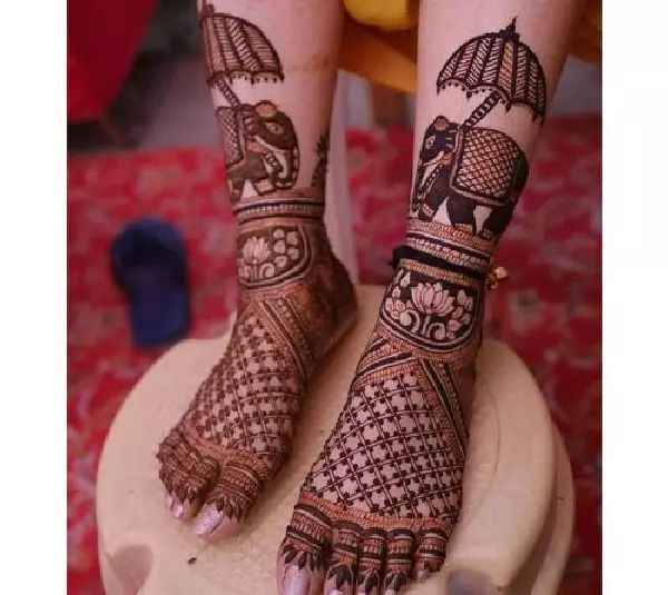 Leg Mehndi Design, Stylish Leg Mehndi Design 57