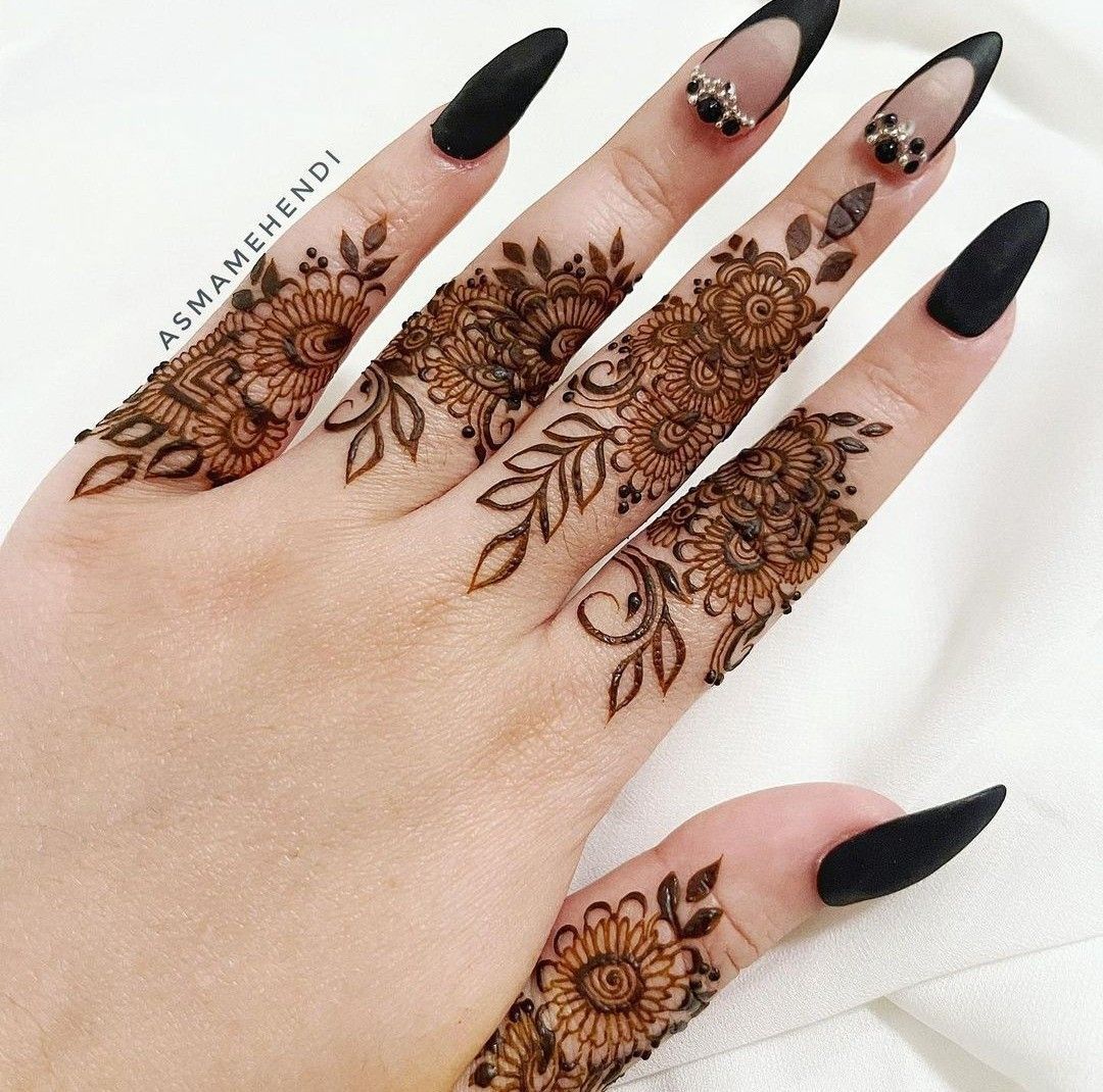 Mehndi Design, Finger Mehndi Design, Stylish Finger Mehndi Design