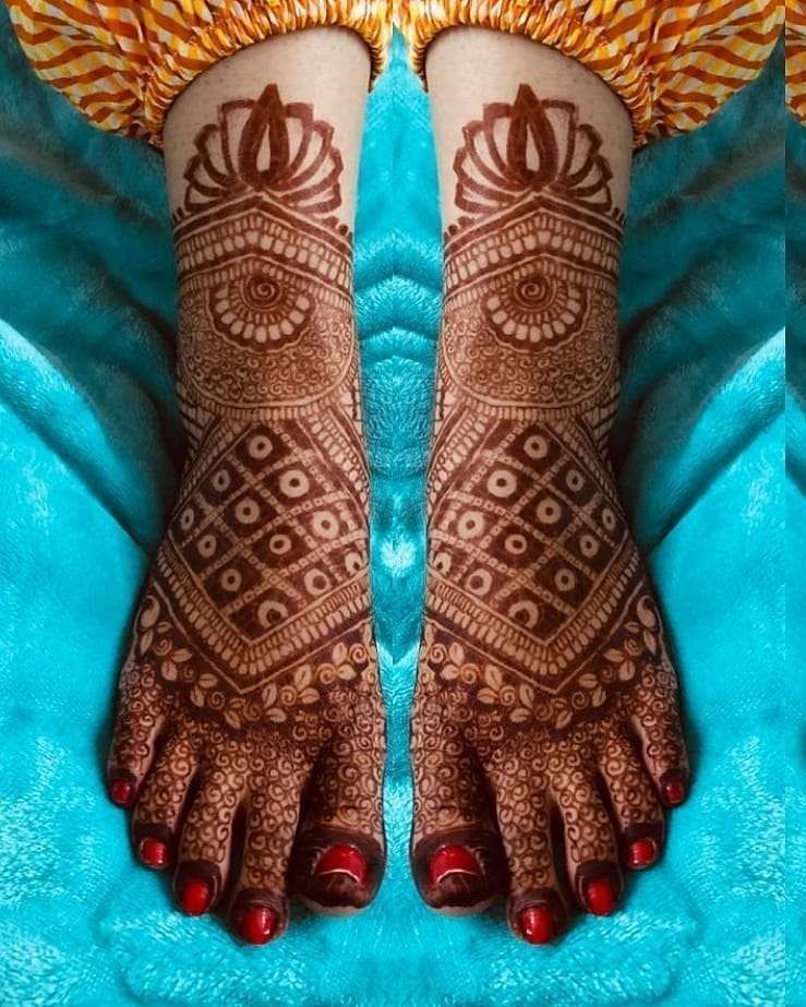 Leg Mehndi Design, Stylish Leg Mehndi Design 18