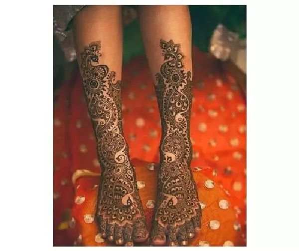 Leg Mehndi Design, Stylish Leg Mehndi Design 61
