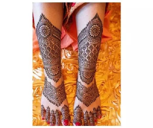 Leg Mehndi Design, Stylish Leg Mehndi Design 62