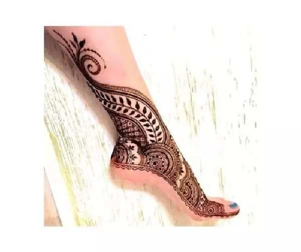 Leg Mehndi Design, Stylish Leg Mehndi Design 71