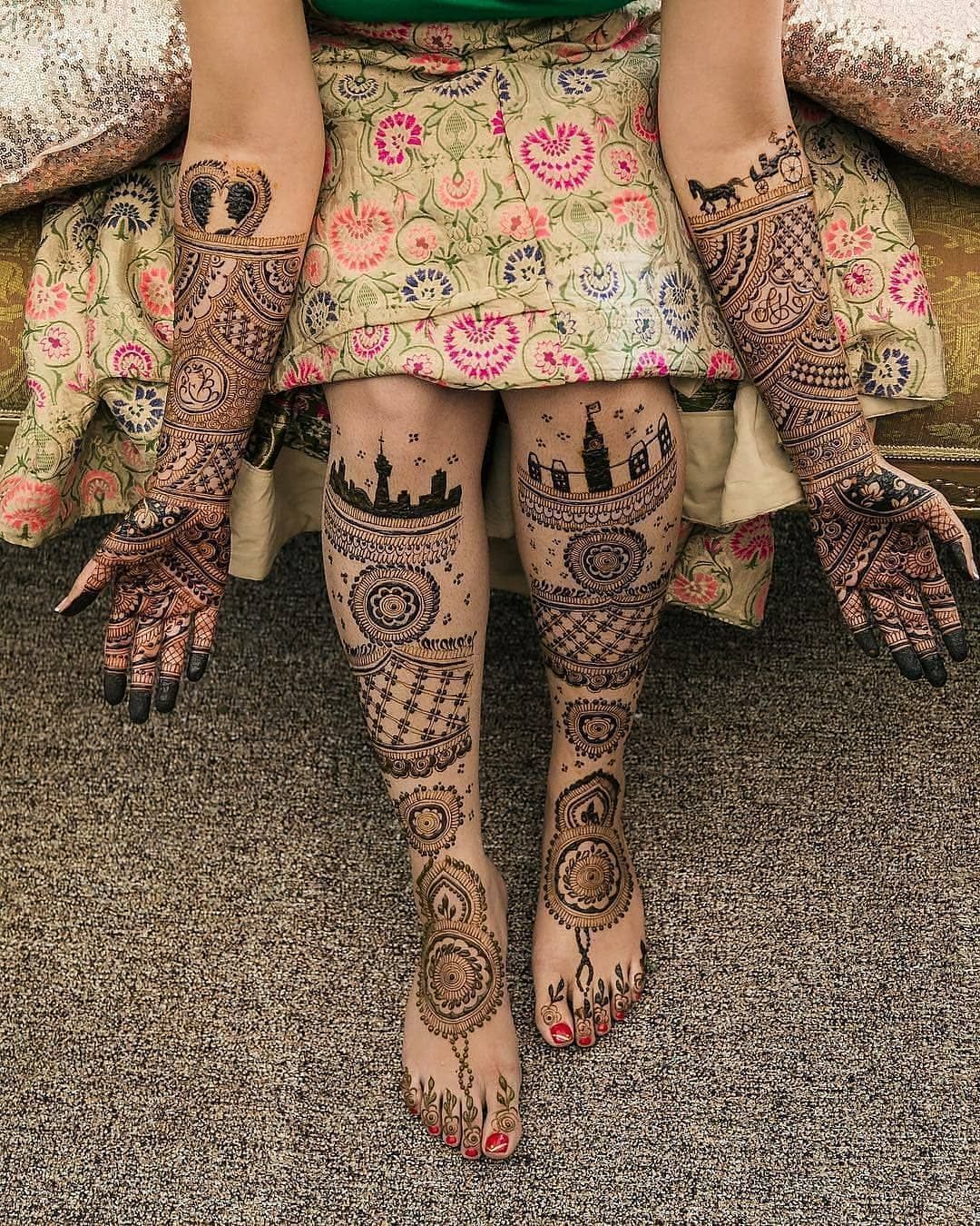 Leg Mehndi Design, Stylish Leg Mehndi Design 86