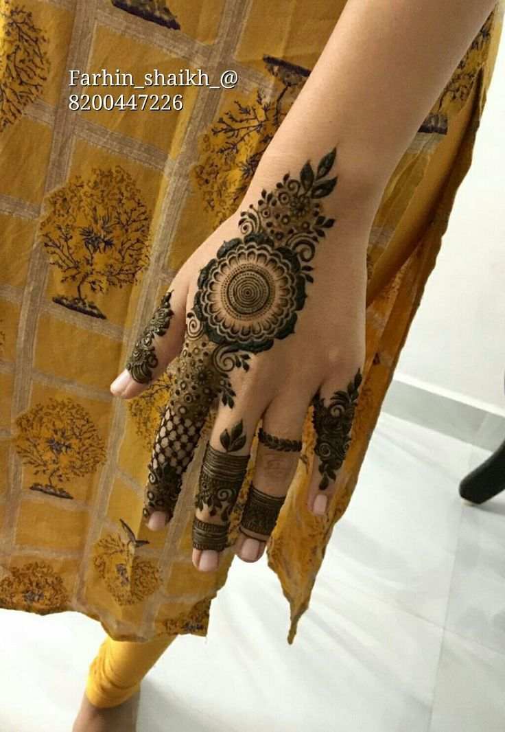 Finger Mehndi Design, Stylish Finger Mehndi Design 27