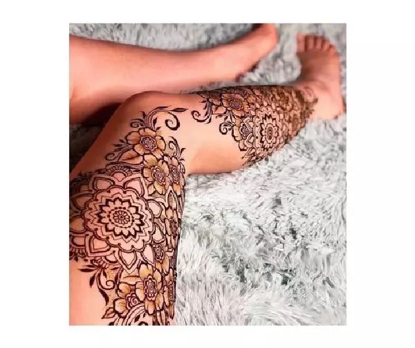 Leg Mehndi Design, Stylish Leg Mehndi Design 47
