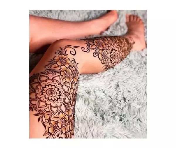Leg Mehndi Design, Stylish Leg Mehndi Design 47