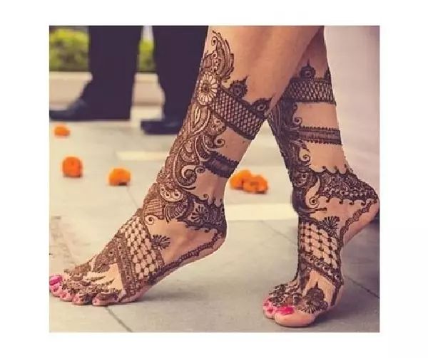 Leg Mehndi Design, Stylish Leg Mehndi Design 72