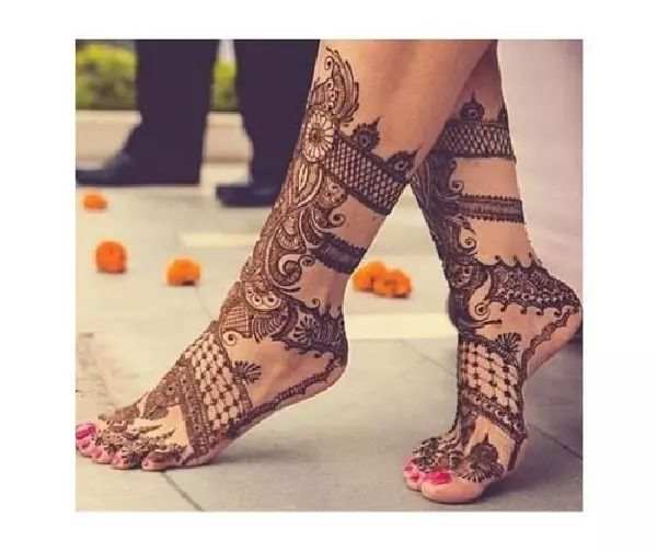 Leg Mehndi Design, Stylish Leg Mehndi Design 72