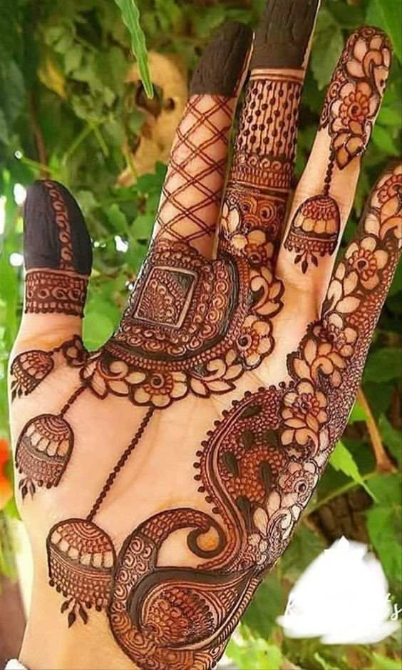 Front Hand Simple Mehndi Design, Front Hand Mehndi Design 61