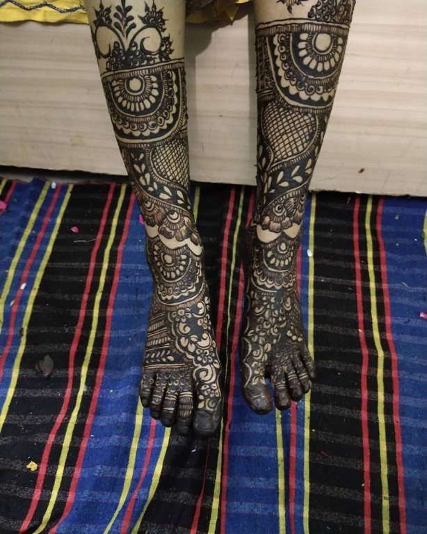 Leg Mehndi Design, Stylish Leg Mehndi Design 21