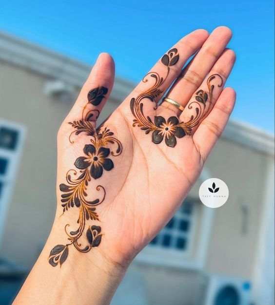 Front Hand Simple Mehndi Design, Front Hand Mehndi Design 94