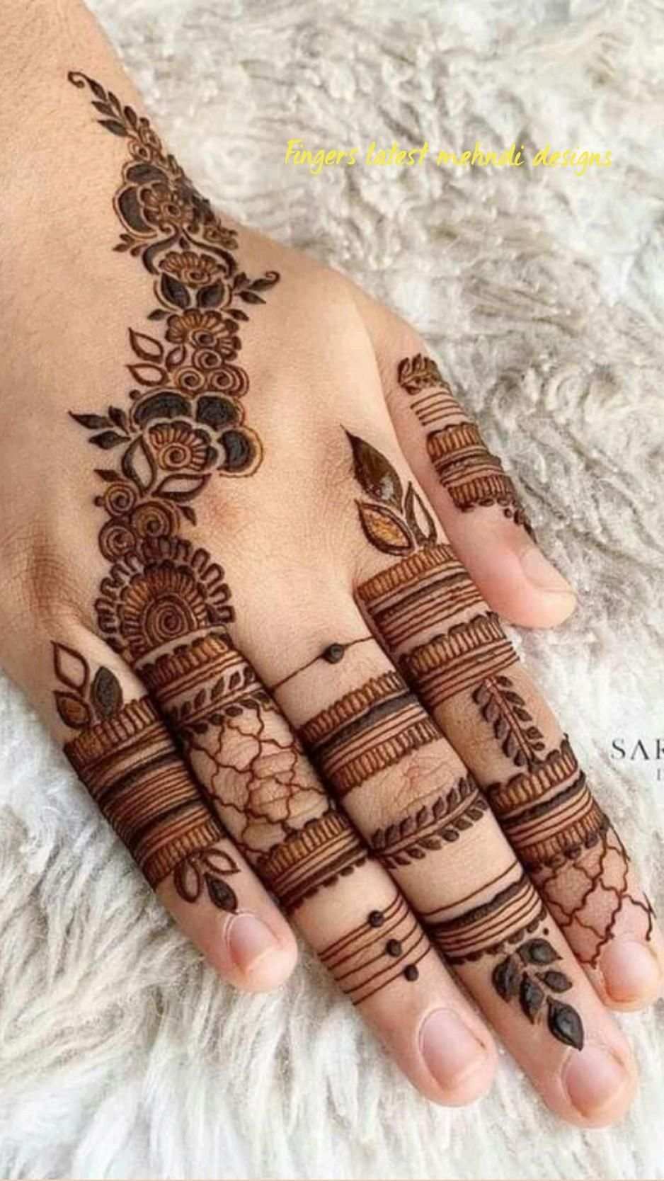 Finger Mehndi Design, Stylish Finger Mehndi Design 15