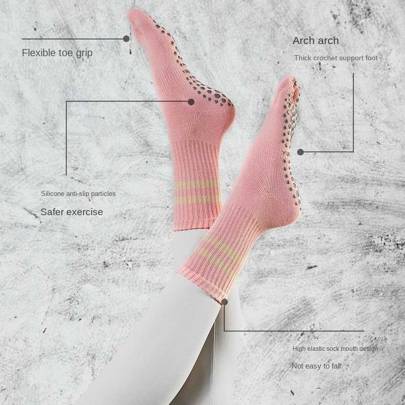 Professional Yoga Socks For Women, Non-slip Silicone Socks For