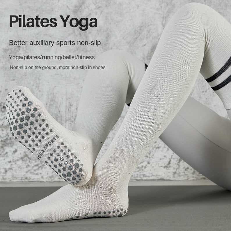 Knee Length Yoga Socks, Anti-Skid Professional Women'S Pilates Socks