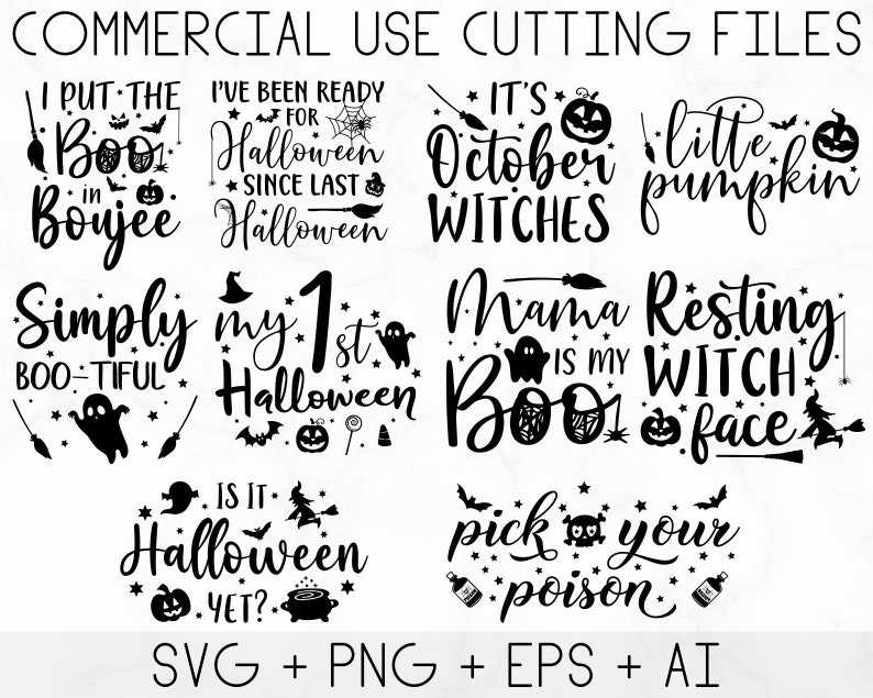 Halloween Bundle Svg, Halloween Witch Vector Svg#4