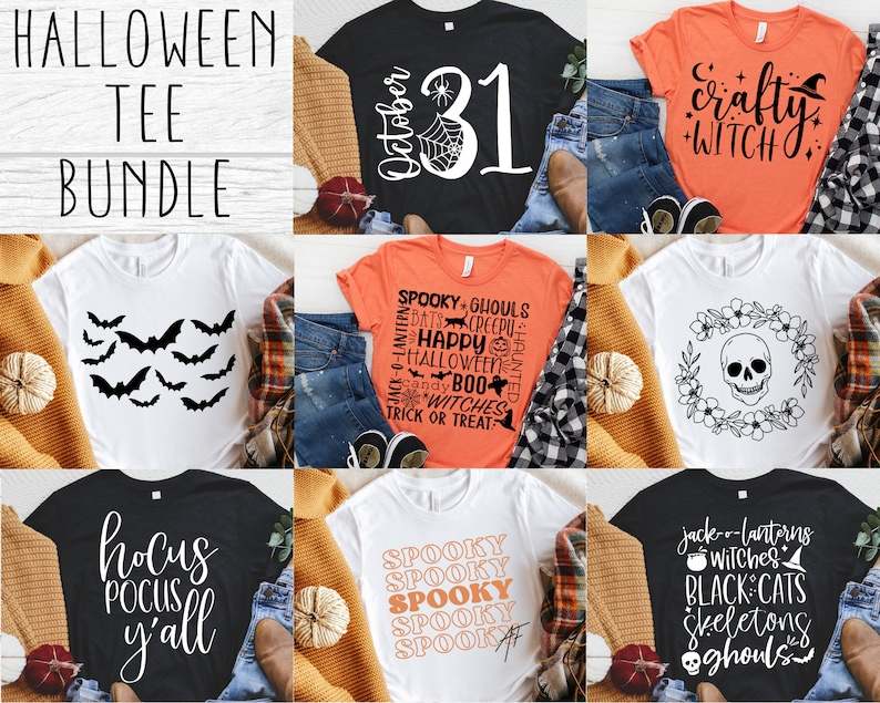 Halloween SVG Bundle, Halloween Shirt Bundle SVG for Cricut#1