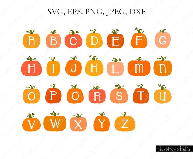 Pumpkin Monogram Svg High Quality Perfect for your Design 