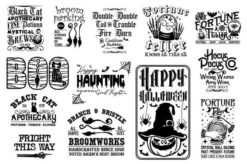 Vintage Halloween Signs SVG,Happy Halloween Svg, Halloween Svg#7