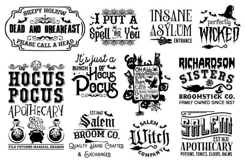 Vintage Halloween Signs SVG,Happy Halloween Svg, Halloween Svg#8