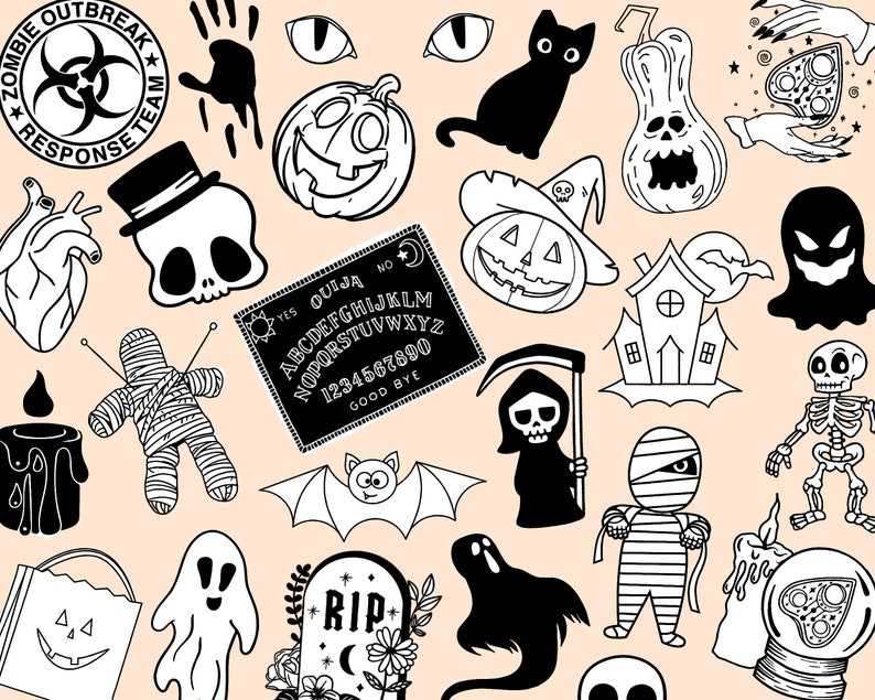 Spooky Vibes SVG Bundle, Halloween Svg, Spooky Svg for Cricut#3