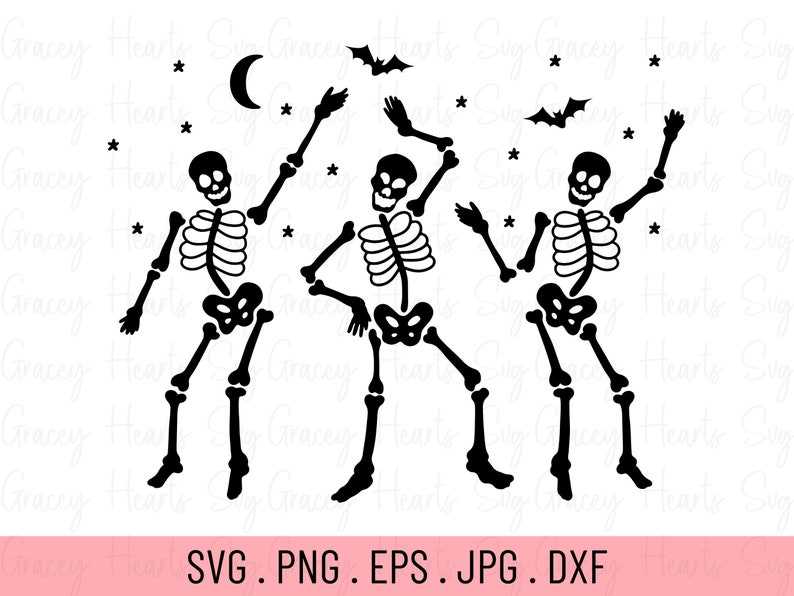 Halloween Skeleton Svg, Dancing Skeleton Svg #9
